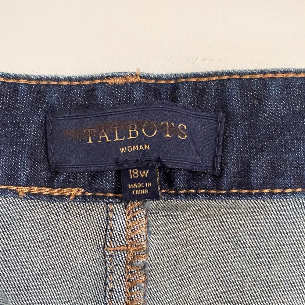 Talbots Dark Blue Denim Pencil Skirt - Picture 2 of 3